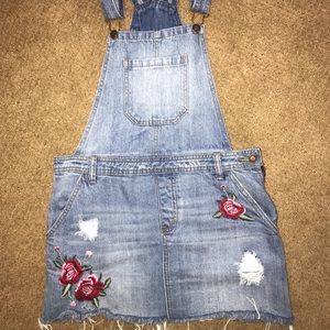 Embroidered overall skirt!